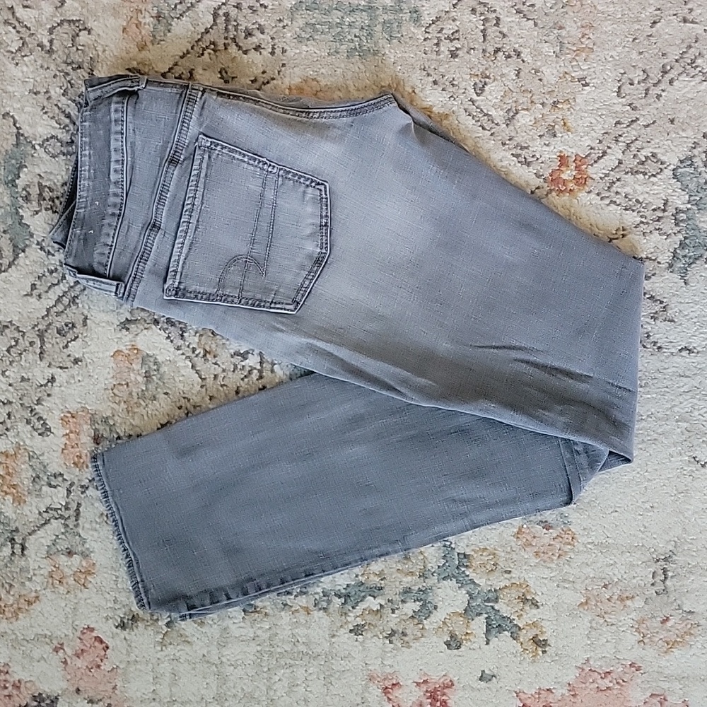 AE Straight Jean - Gray - Size 6 Long - Super Stretch